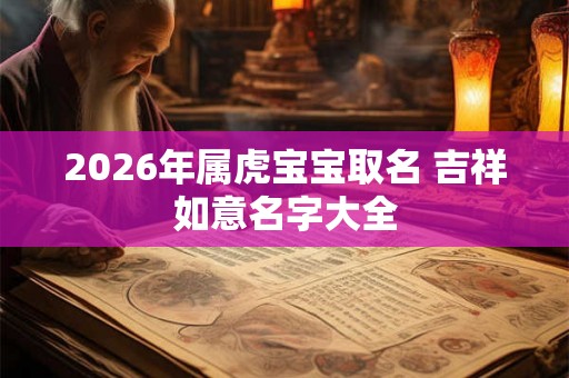 2026年属虎宝宝取名 吉祥如意名字大全