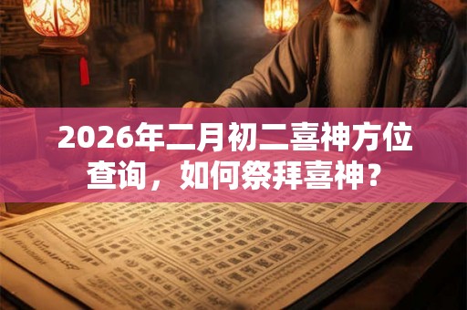 2026年二月初二喜神方位查询，如何祭拜喜神？