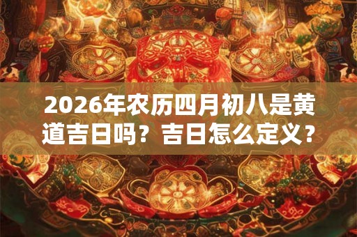 2026年农历四月初八是黄道吉日吗?吉日怎么定义? 2026年农历四月初八是黄道吉日吗?吉日怎么定义?