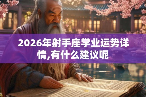 2026年射手座学业运势详情,有什么建议呢 2026年射手座学业运势详情,有什么建议呢