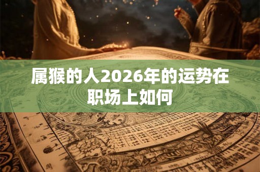 属猴的人2026年的运势在职场上如何