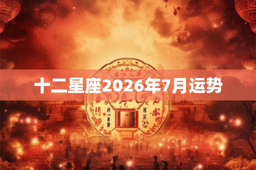十二星座2026年7月运势 十二星座2026年7月运势