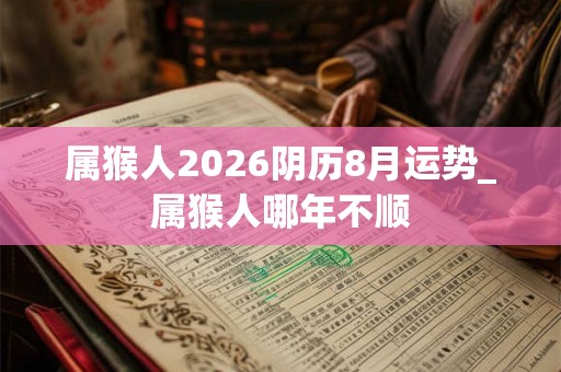 属猴人2026阴历8月运势_属猴人哪年不顺