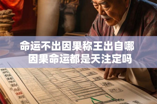 命运不出因果称王出自哪  因果命运都是天注定吗