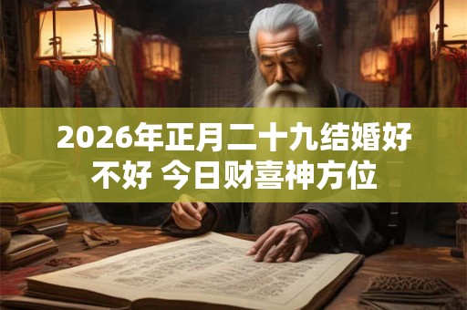 2026年正月二十九结婚好不好 今日财喜神方位 2026年正月二十九结婚好不好 今日财喜神方位