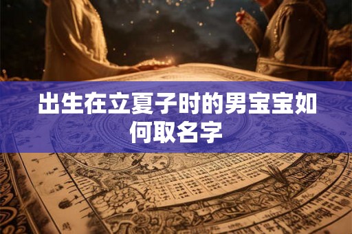 出生在立夏子时的男宝宝如何取名字