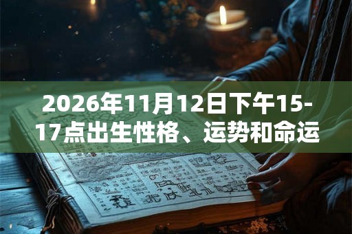 2026年11月12日下午15-17点出生性格、运势和命运