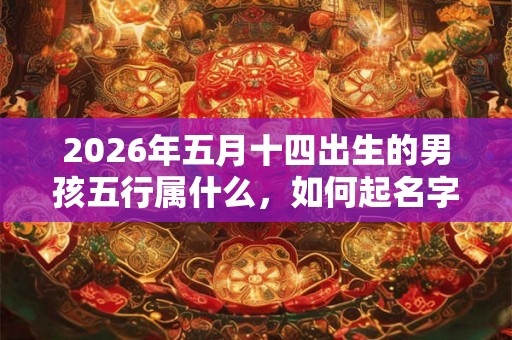 2026年五月十四出生的男孩五行属什么，如何起名字