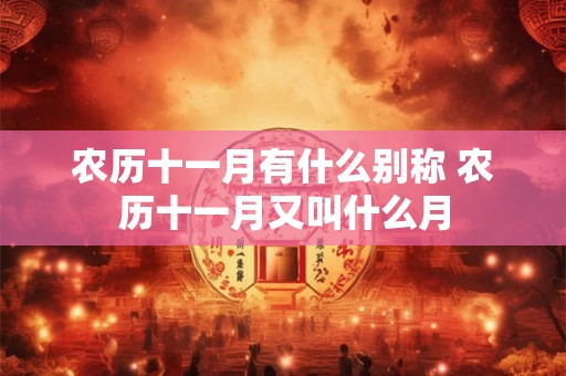 农历十一月有什么别称 农历十一月又叫什么月