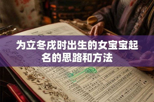 为立冬戌时出生的女宝宝起名的思路和方法