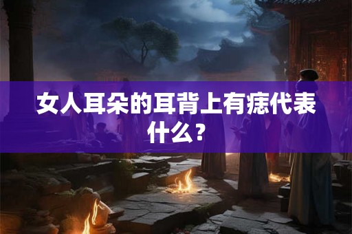 女人耳朵的耳背上有痣代表什么? 女人耳朵的耳背上有痣代表什么?