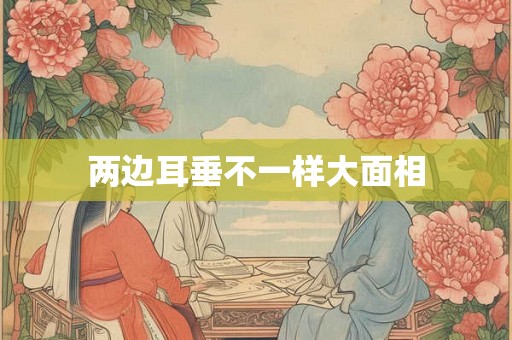 两边耳垂不一样大面相