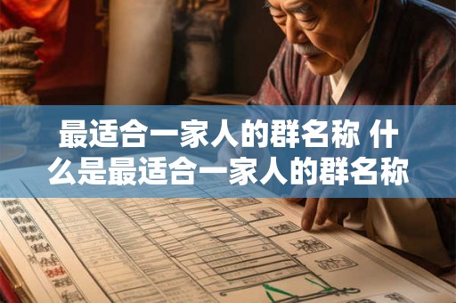 最适合一家人的群名称 什么是最适合一家人的群名称
