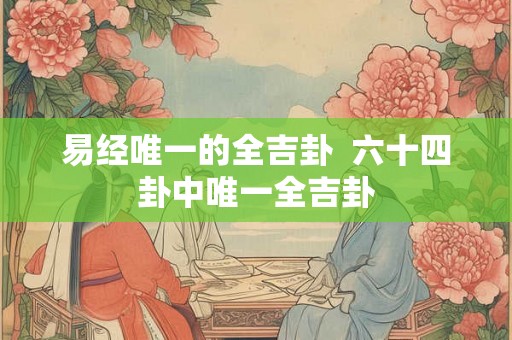 易经唯一的全吉卦  六十四卦中唯一全吉卦