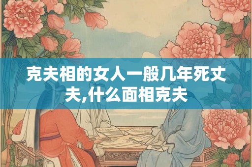 克夫相的女人一般几年死丈夫,什么面相克夫