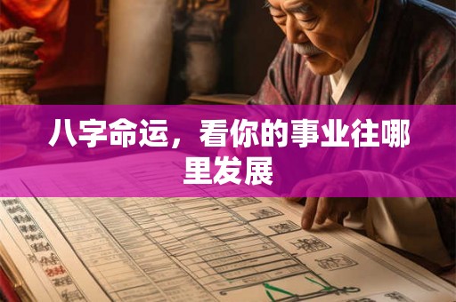 八字命运，看你的事业往哪里发展