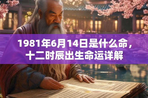 1981年6月14日是什么命，十二时辰出生命运详解