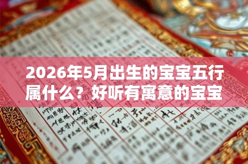 2026年5月出生的宝宝五行属什么？好听有寓意的宝宝起名