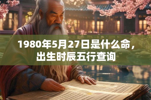 1980年5月27日是什么命，出生时辰五行查询