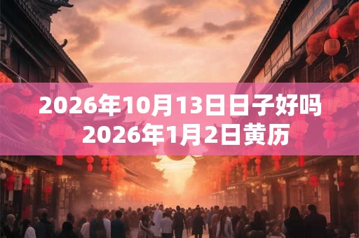 2026年10月13日日子好吗  2026年1月2日黄历