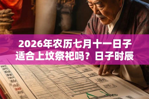 2026年农历七月十一日子适合上坟祭祀吗？日子时辰吉凶如何？