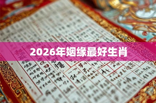 2026年姻缘最好生肖