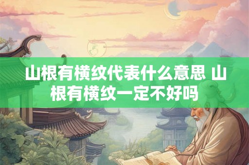山根有横纹代表什么意思 山根有横纹一定不好吗