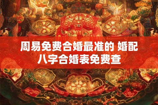 周易免费合婚最准的 婚配八字合婚表免费查