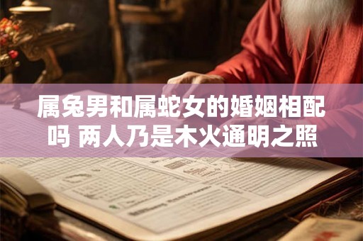 属兔男和属蛇女的婚姻相配吗 两人乃是木火通明之照