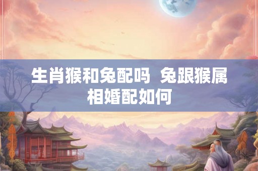 生肖猴和兔配吗  兔跟猴属相婚配如何
