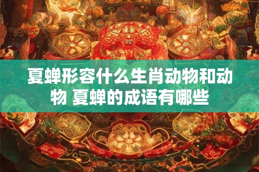 夏蝉形容什么生肖动物和动物 夏蝉的成语有哪些