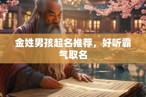 金姓男孩起名推荐，好听霸气取名