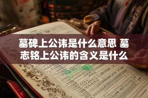 墓碑上公讳是什么意思 墓志铭上公讳的含义是什么