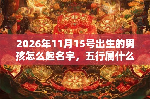 2026年11月15号出生的男孩怎么起名字，五行属什么