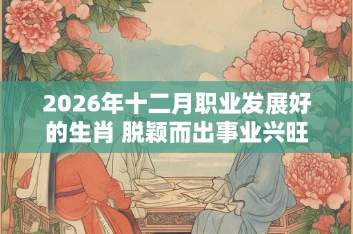 2026年十二月职业发展好的生肖 脱颖而出事业兴旺