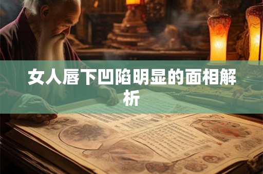 女人唇下凹陷明显的面相解析
