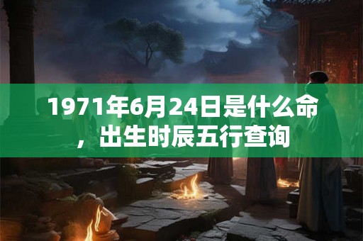 1971年6月24日是什么命，出生时辰五行查询