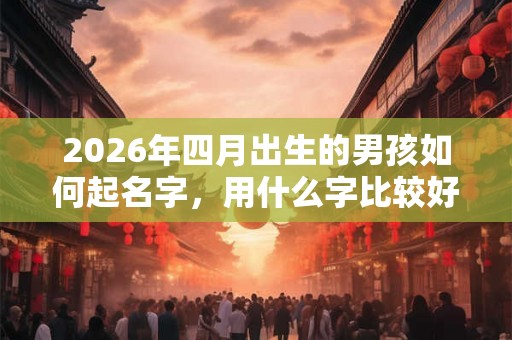 2026年四月出生的男孩如何起名字，用什么字比较好