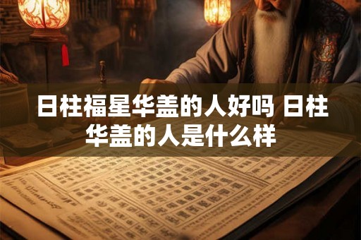 日柱福星华盖的人好吗 日柱华盖的人是什么样