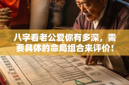 八字看老公爱你有多深，需要具体的命局组合来评价！