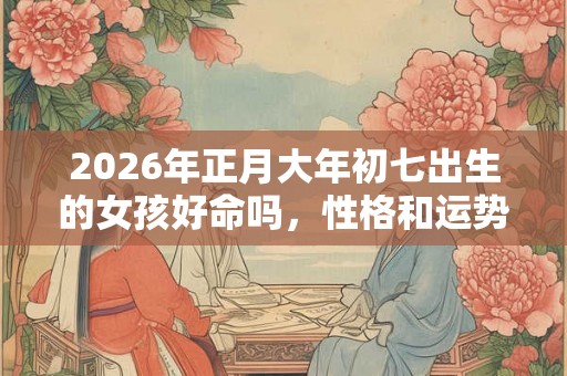2026年正月大年初七出生的女孩好命吗，性格和运势如何？