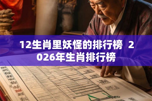 12生肖里妖怪的排行榜 2026年生肖排行榜 12生肖里妖怪的排行榜 2026年生肖排行榜