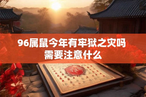 96属鼠今年有牢狱之灾吗 需要注意什么