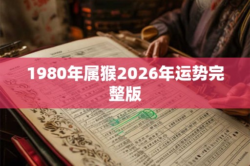 1980年属猴2026年运势完整版