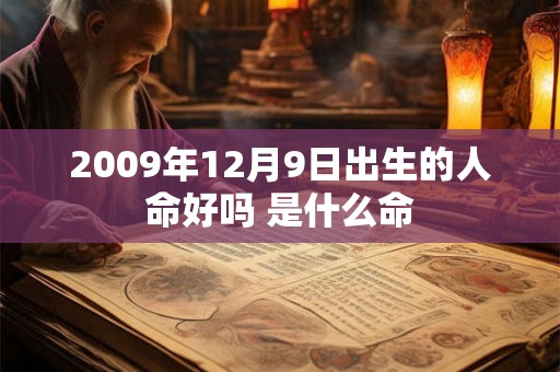 2009年12月9日出生的人命好吗 是什么命