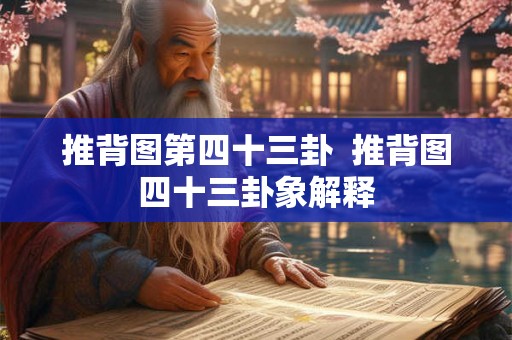 推背图第四十三卦  推背图四十三卦象解释