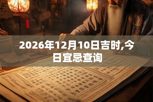 2026年12月10日吉时,今日宜忌查询 2026年12月10日吉时,今日宜忌查询
