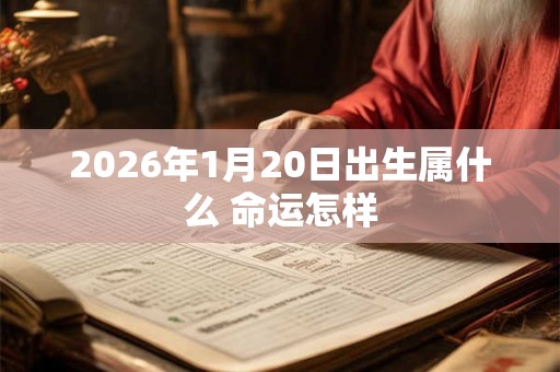 2026年1月20日出生属什么 命运怎样