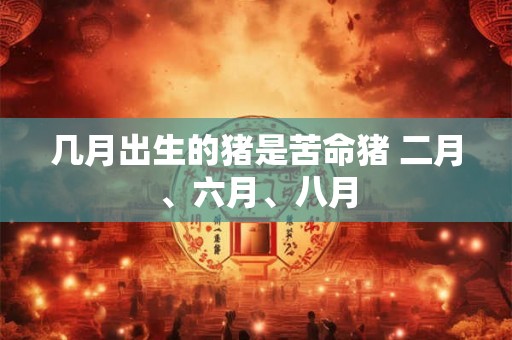 几月出生的猪是苦命猪 二月、六月、八月