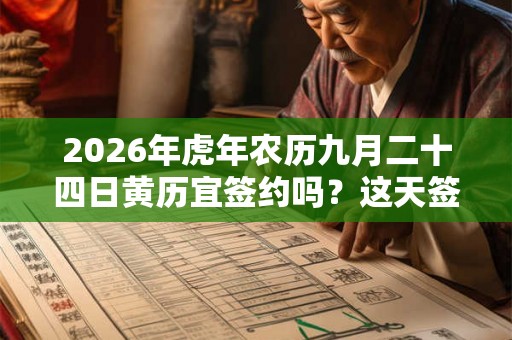 2026年虎年农历九月二十四日黄历宜签约吗？这天签约好吗？